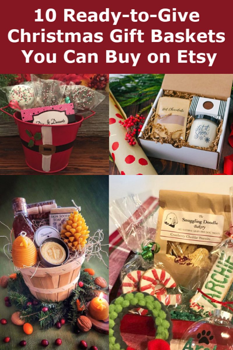 Looking for fabulous Christmas gift baskets that are all ready for giving? Check out these fantastic baskets on Etsy! They're perfect for everyone from your in-laws to your boss to your best friend. They also make great last-minute Christmas gifts, as you can send them directly to your recipient.