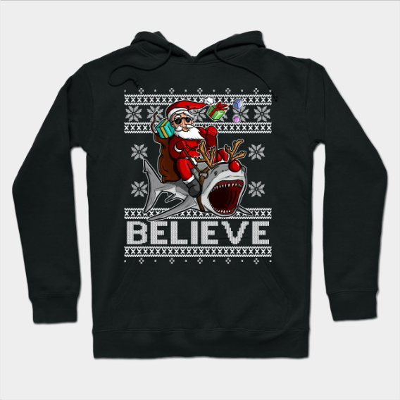 Believe Santa Claus Rudolph the Rednose Shark