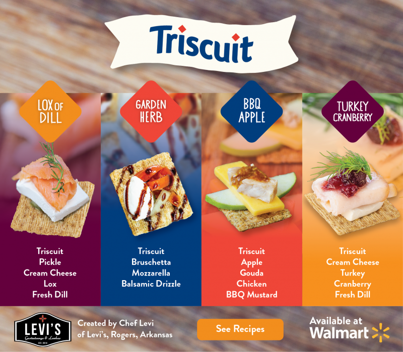 Want to make amazing appetizers for your holiday parties that make you look like a sheer genius in the kitchen? These Triscuit recipes from Chef Levi are super simple (even I could make them, and that's saying something) yet oh-so classy and clever! 