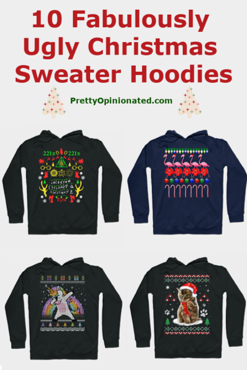 Forget ugly Christmas sweaters! I'd rather cozy up in an ugly Christmas hoodie! Holiday sweaters are way too itchy (and, let's be honest, expensive for something that you'll wear once or twice). Hoodies are so much more versatile, don't you think? Check out a few of my favorites to wear this season!