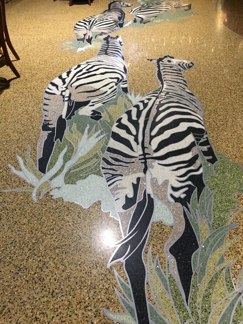 Kalahari Pocono Resort floor zebras