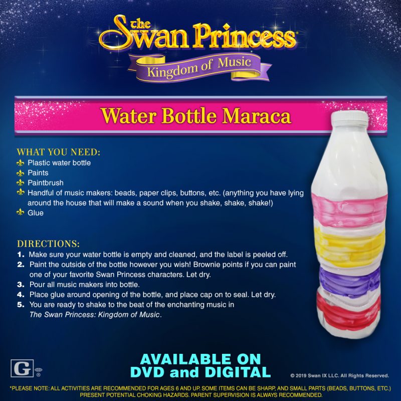 The Swan Princess: Kingdom of Music: DIY Musical Instruments Activities