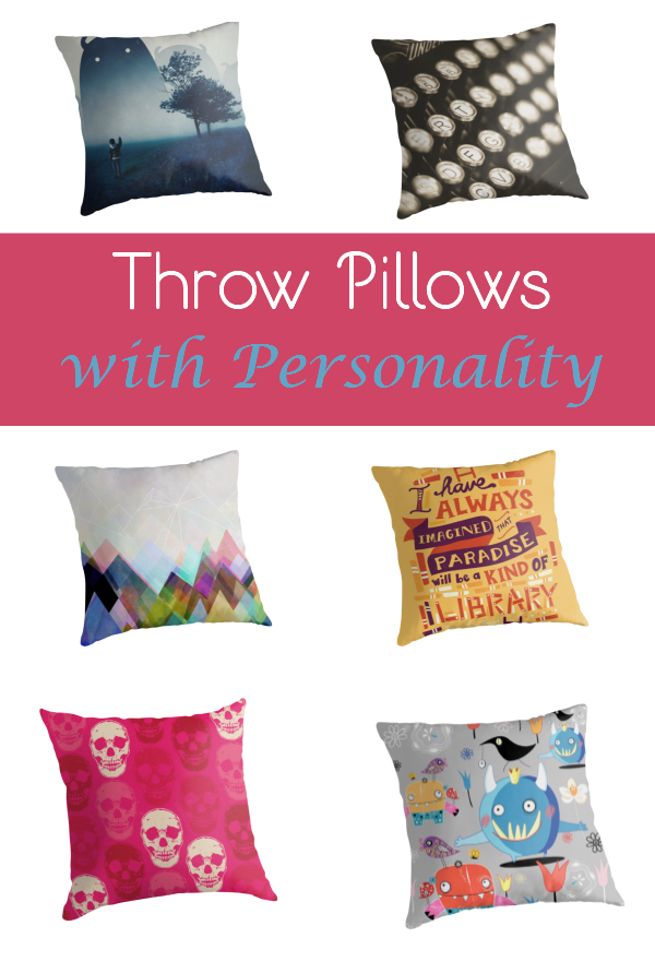 Throw Pillows with Personality for the College-Bound & the Cool