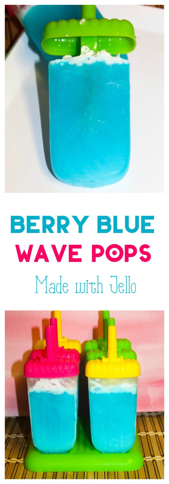Berry Blue Wave Ice Pops Made with Jello