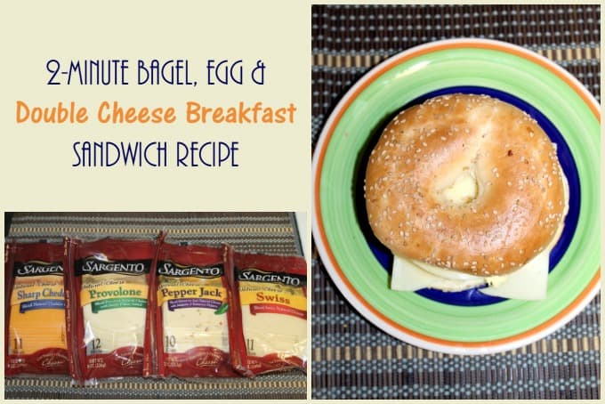 2-Minute Bagel, Egg & Double Cheese Breakfast Sandwich Recipe