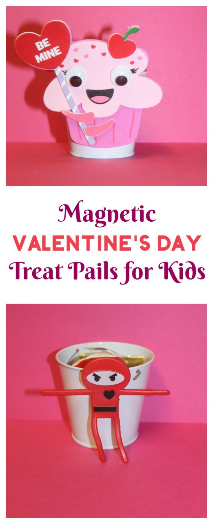 Make a DIY magnetic Valentine's Day treat pail for kids in just minutes. Makes for great party favors too!