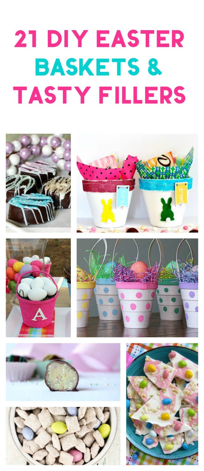 21 DIY Easter Baskets & Tasty Fillers: Save money on Easter with these clever basket ideas & tasty treats to put in them!