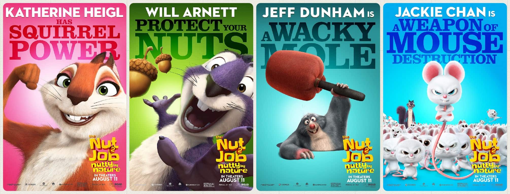 8 Awesome New The Nut Job 2 Nutty By Nature Character Posters Pretty