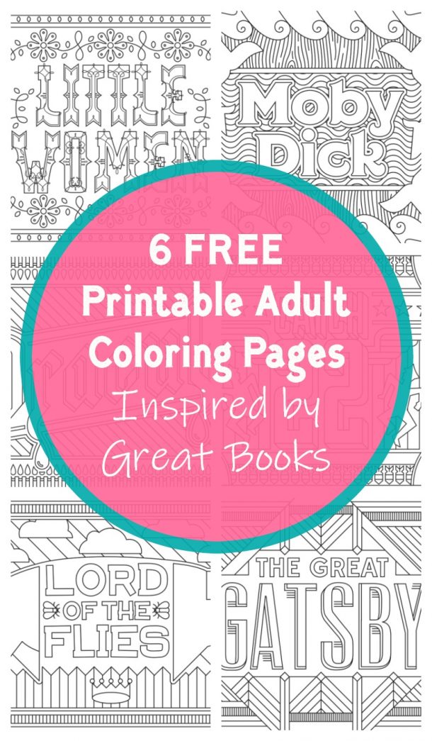 6 FREE Printable Adult Coloring Pages Inspired By Literature