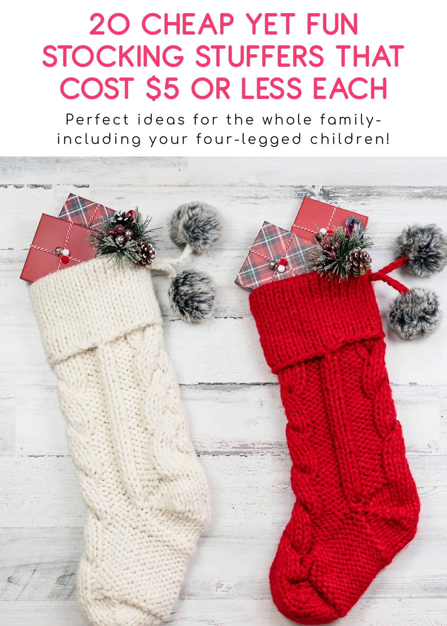 Finding cheap stocking stuffers is way harder than it should be, but I've got you covered. These ideas for the whole family (pets, too!) cost $5 or less!