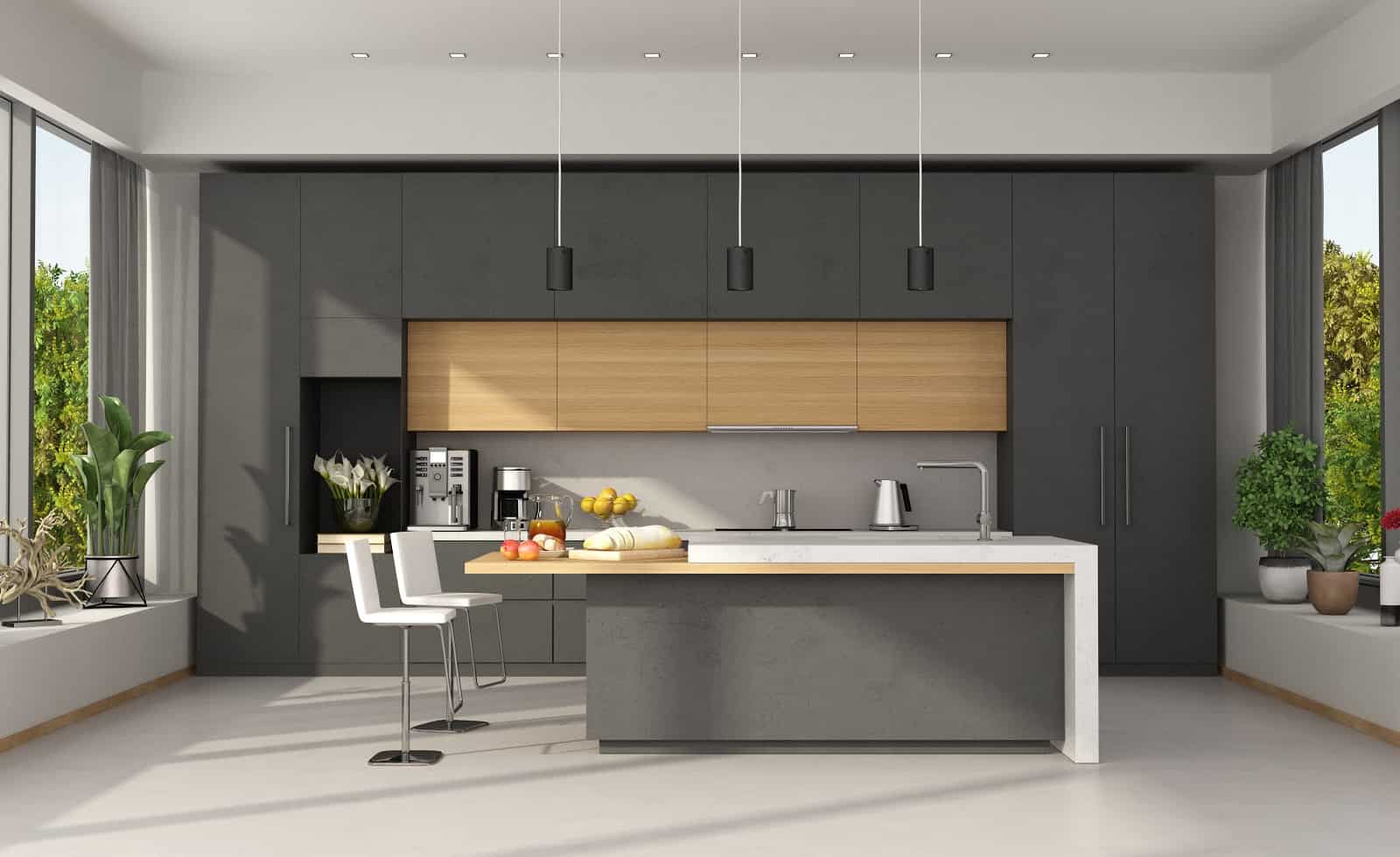 grey modern kitchen