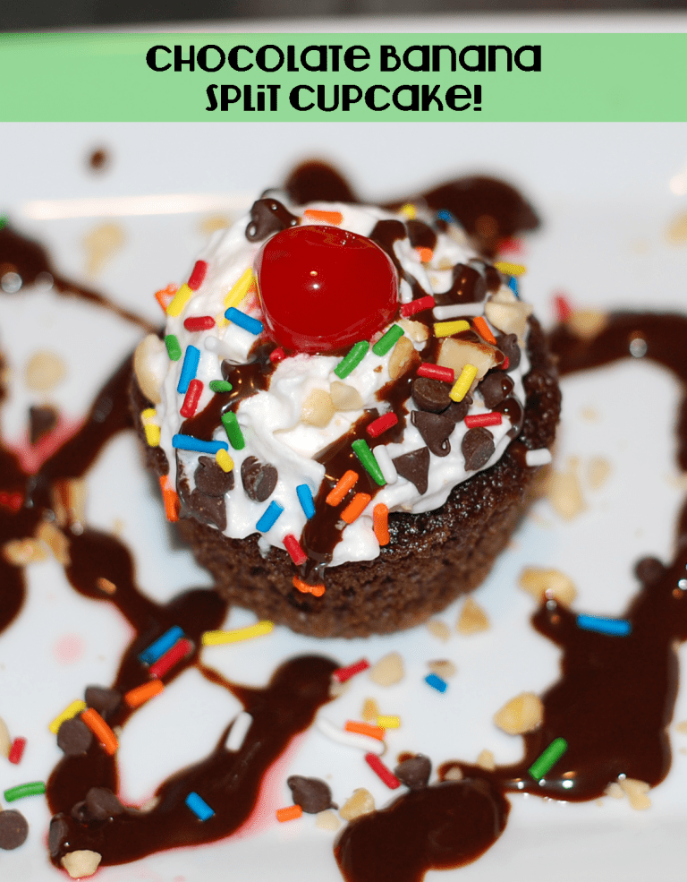  Chocolate Banana Split Cupcake Recipe from Two Kids and a Coupon