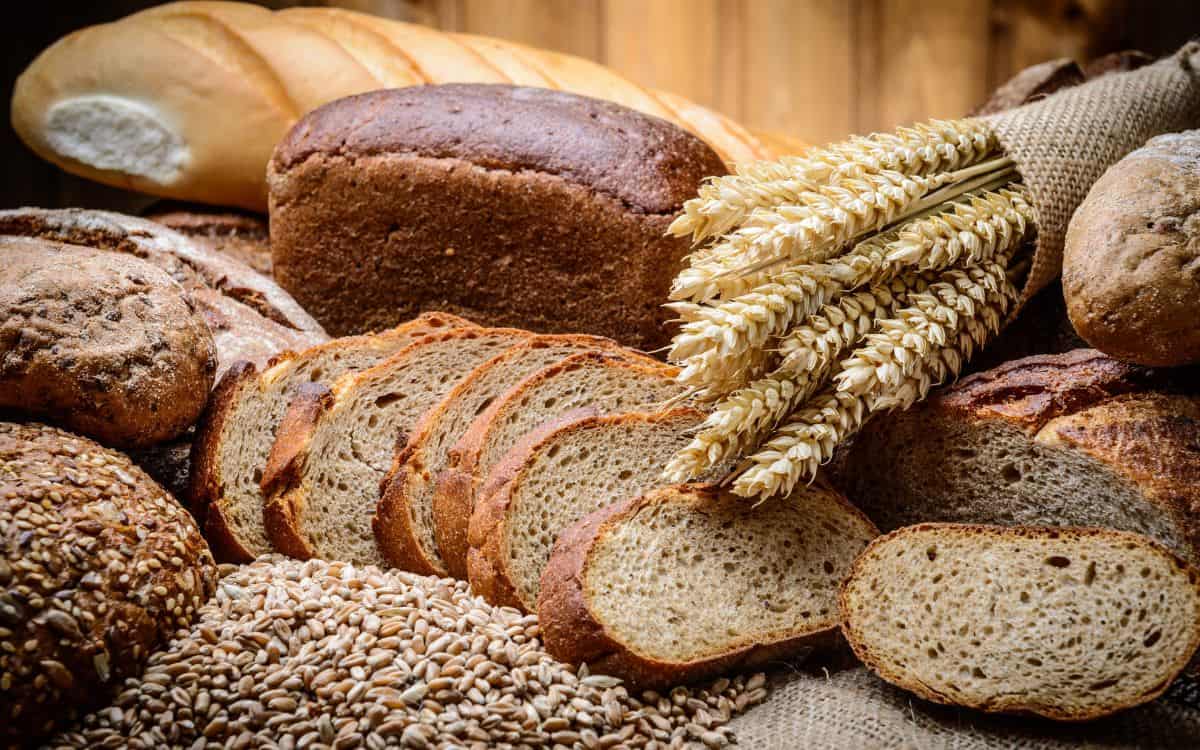 Whole grain bread is full of healthy fiber