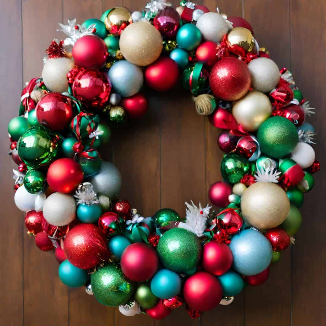 Handcrafted Ornament Wreath Easy DIY Christmas Decorations