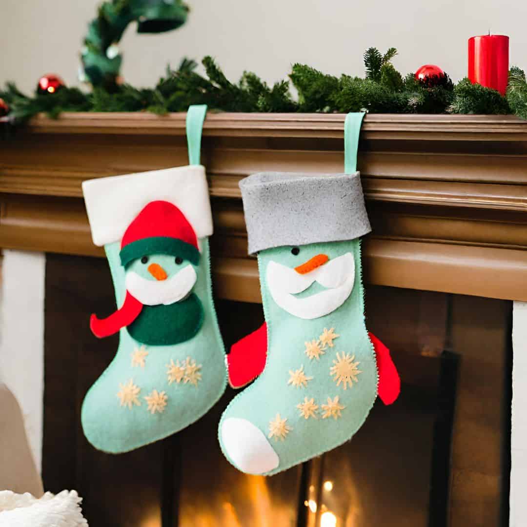 DIY felt Christmas stockings craft