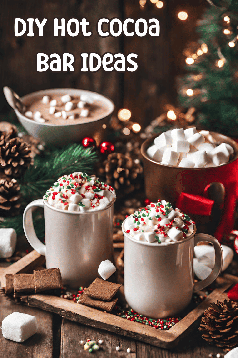 From topping lists to recipes to free printable signs & more, here's everything you need to set up the perfect DIY hot chocolate bar at your next holiday party!