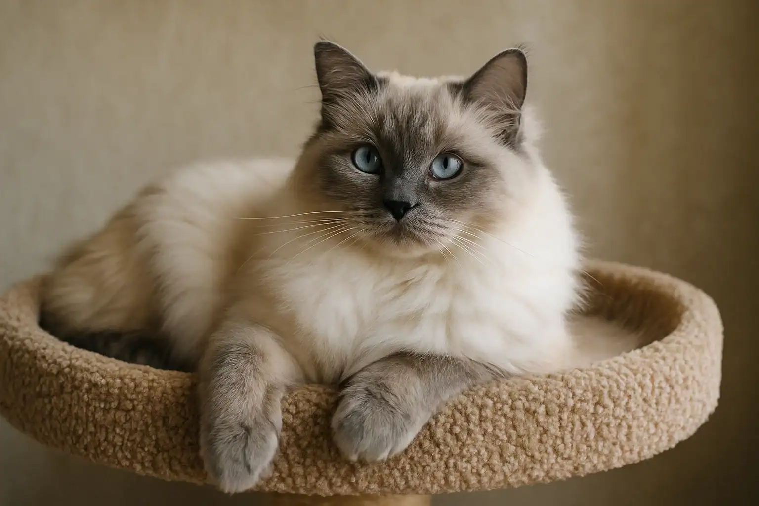 blue point ragdoll cat